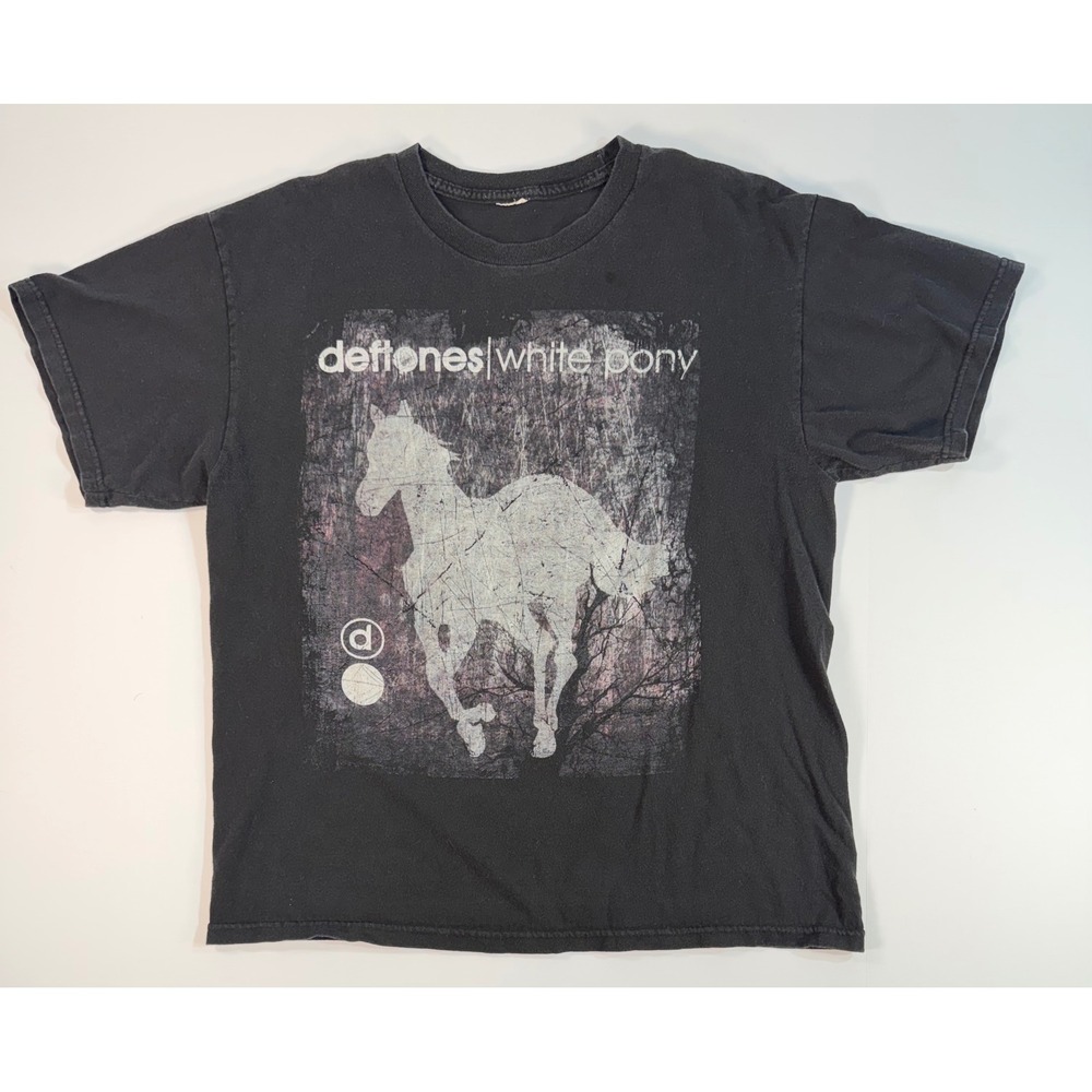 Deftones White Pony Band Tee Black Graphic T-Shirt Vintage Mens Large